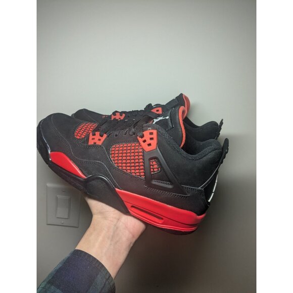 Air Jordan 4 Retro GS Red Thunder 408452 016 Size 7 US Youth New No Box - Picture 2 of 12